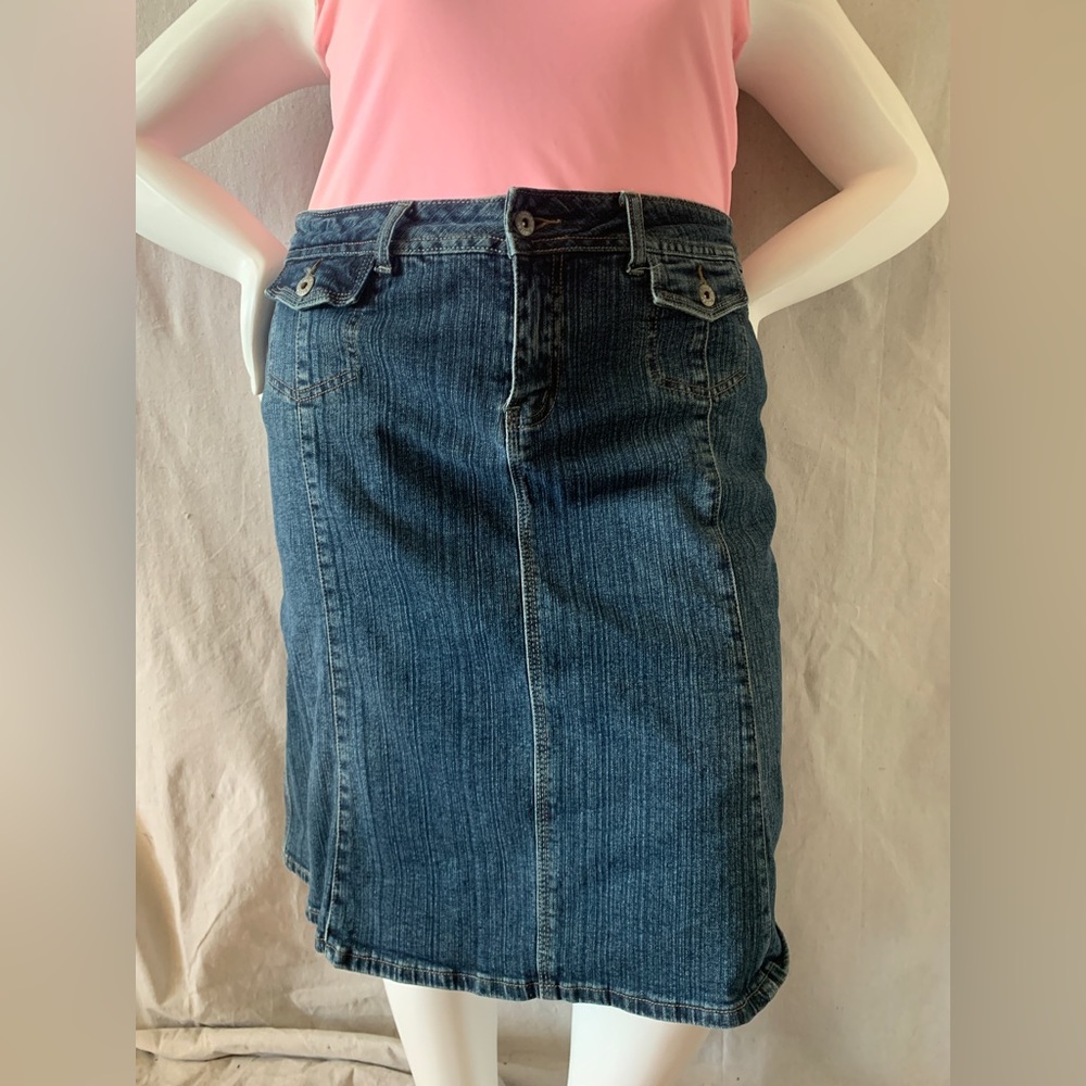 Muah jeans skirt a line 4 pocket 16w plus